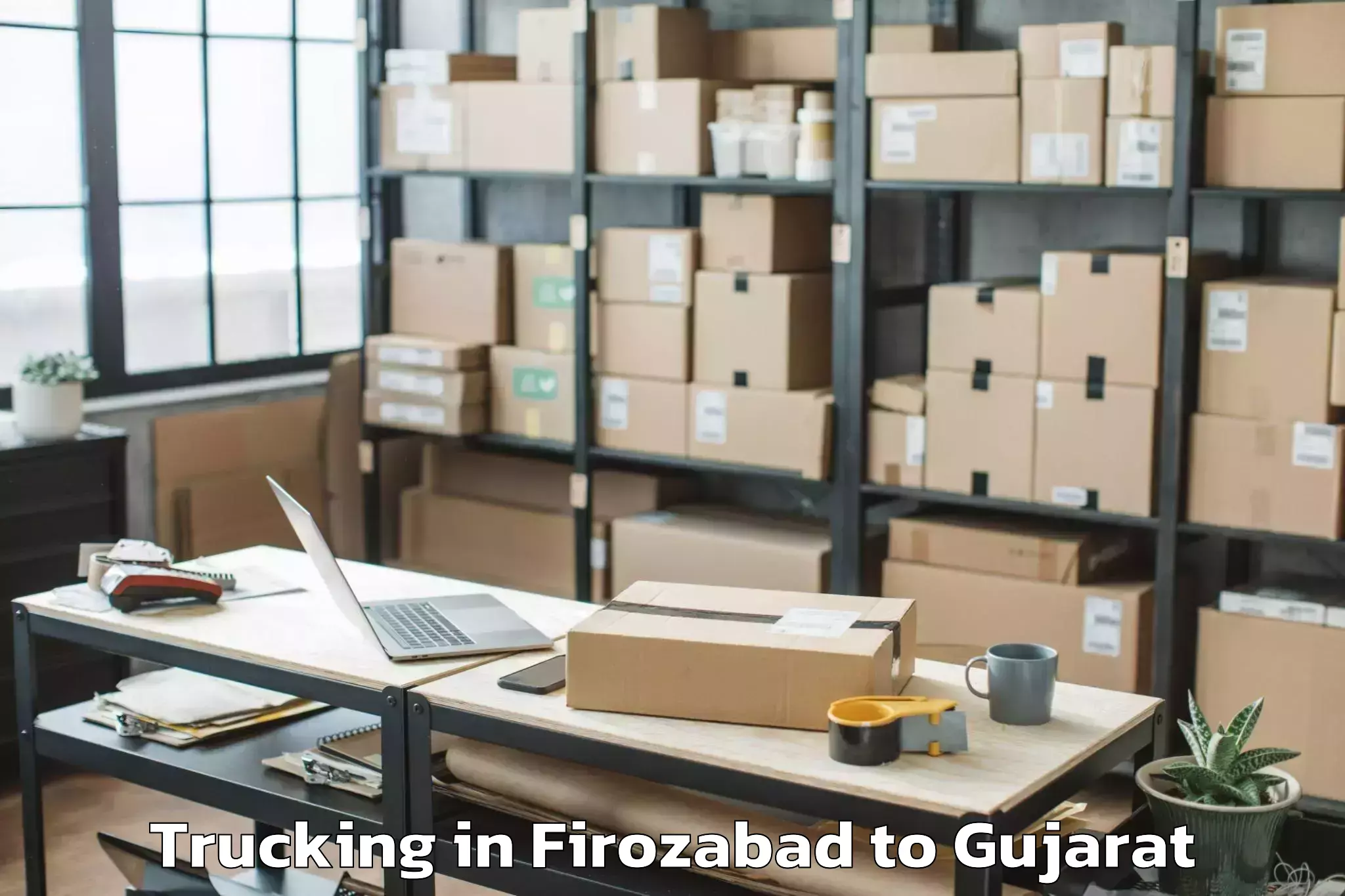 Professional Firozabad to Netrang Trucking